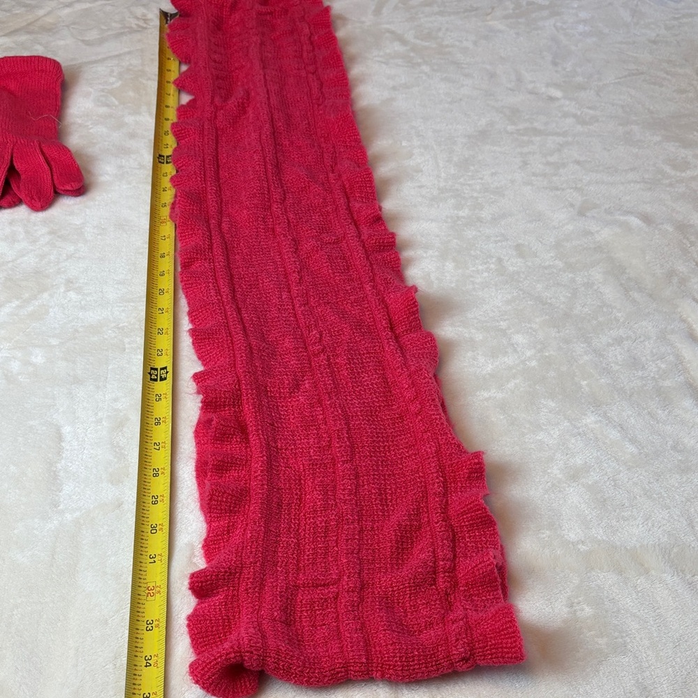 New York & Company Gloves and Infinity Scarf Set Pop of Color - Red One Size - Picture 7 of 7